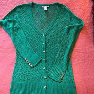 Alberto Makali cardigan in beautiful green in size large